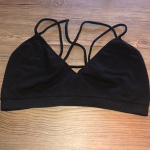strappy black bralette